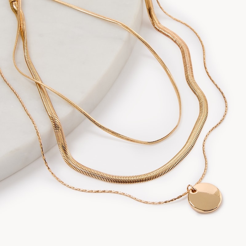 3-Piece Snake Chain Layered Necklace Set