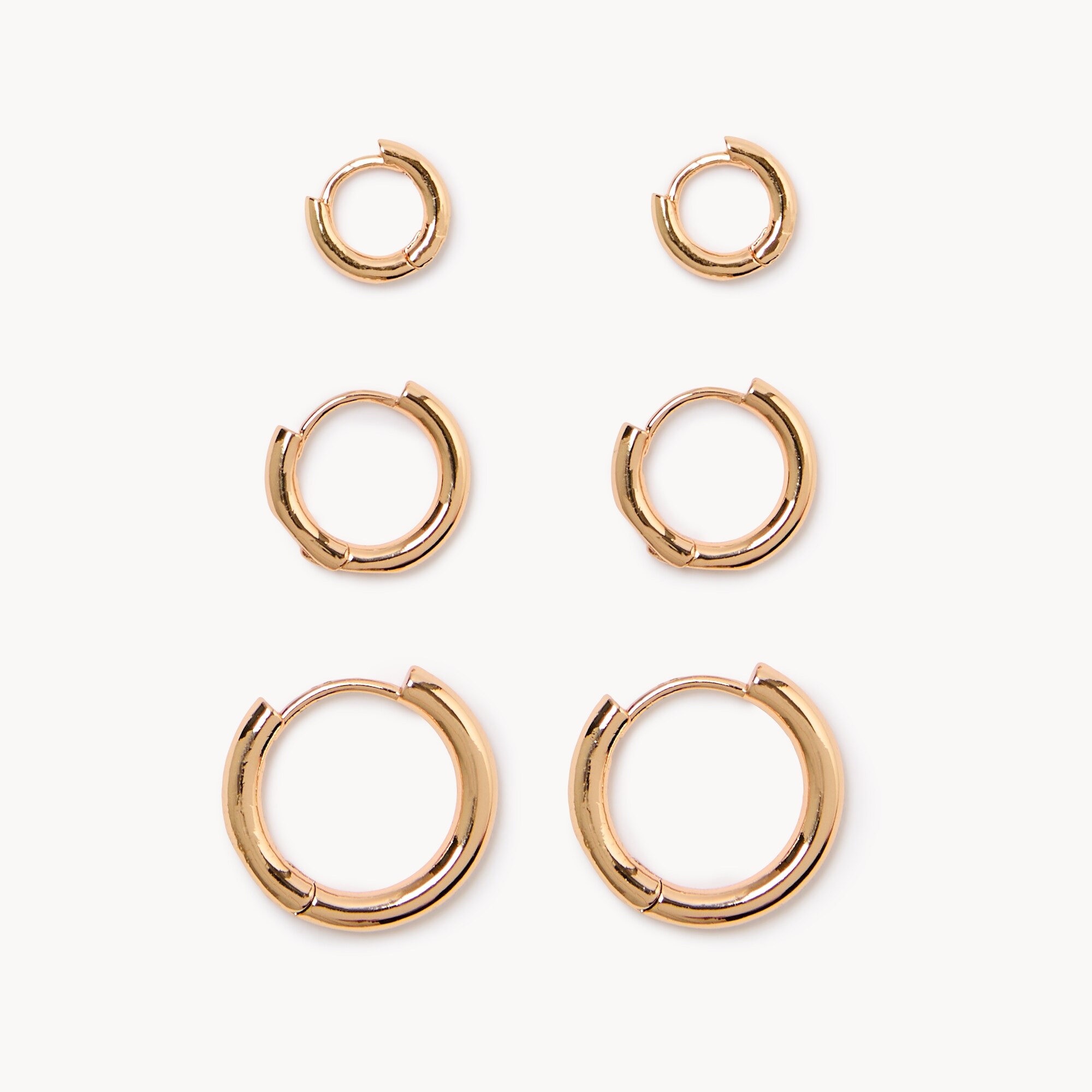 3-Pack Hoop Earrings