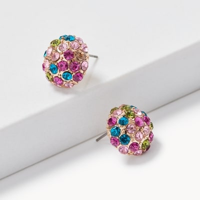Boutons d’oreilles en cristal - Assorties