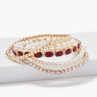 Joe Fresh 5-Pack Stretch Pearl Bracelets 1 ea, $24.00/1ea