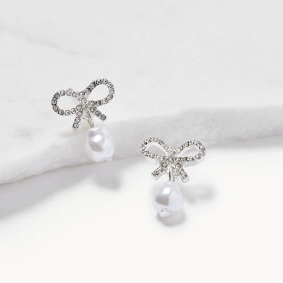 Joe Fresh Bow Pearl Drop Earrings 1 ea, $12.00/1ea