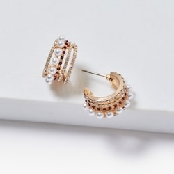 Joe Fresh Pearl Cluster Open Hoop Earrings 1 ea, $14.00/1ea