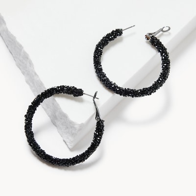 Joe Fresh Textured Glitter Hoop Earrings 1 ea, $14.00/1ea