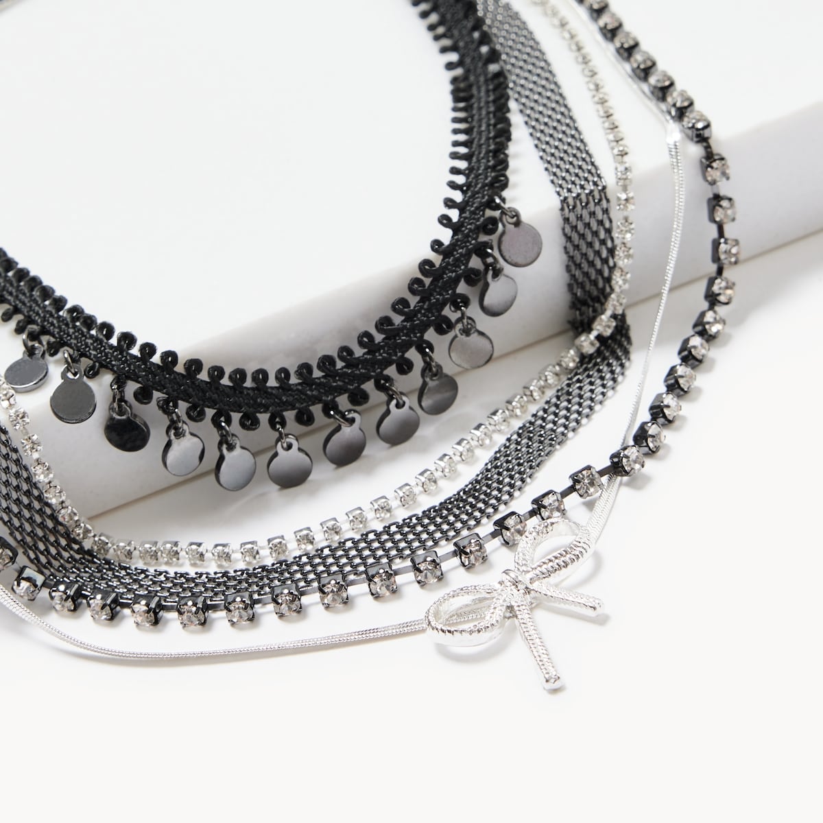 5-Piece Bow Choker Set - Multi