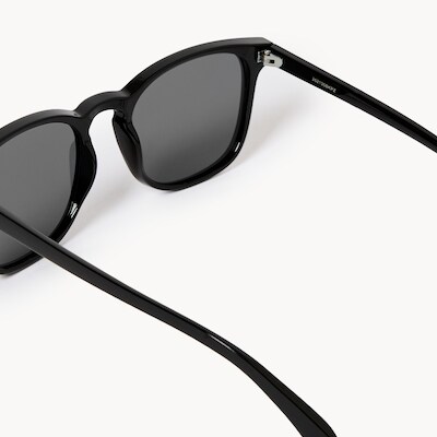 Lunettes de soleil carrées polarisées, homme - Noir