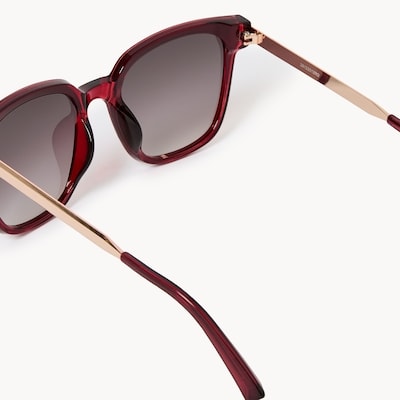 Lunettes de soleil carrées - Rouge