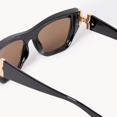 Lunettes de soleil œil de chat Deco - Noir