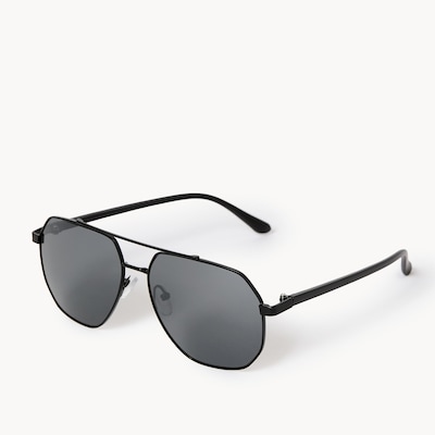 Men's Angled Aviator Sunglasses