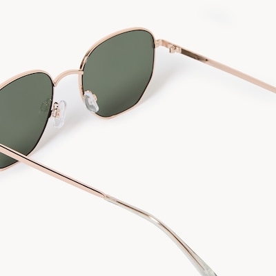 Lunettes de soleil hexagonales modernes - Or