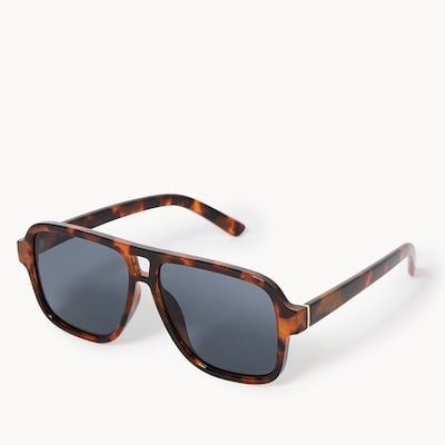 Lunettes de soleil d’aviateur à écaille de tortue