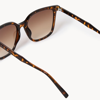 Tortoiseshell Square Sunglasses - Brown