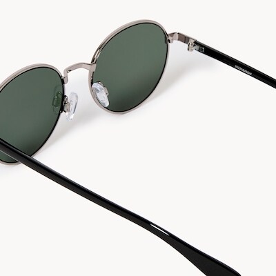 Lunettes de soleil carrées, homme - Noir