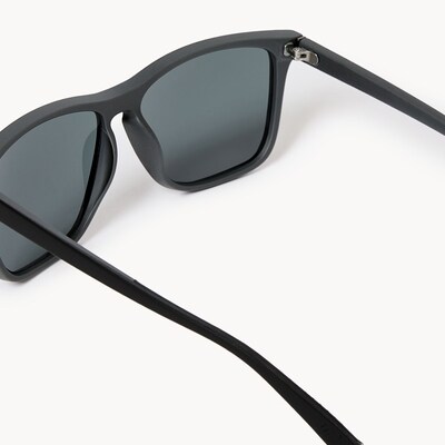 Lunettes de soleil carrées modernes, homme - Noir