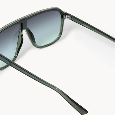 Lunettes de soleil carrées, homme - Vert