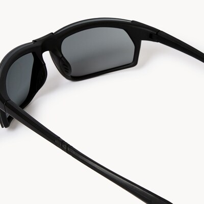 Lunettes de soleil enveloppantes, homme - Noir