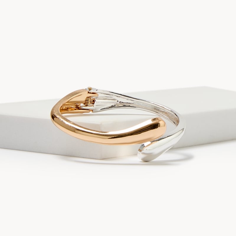Two Tone Hinged Bracelet