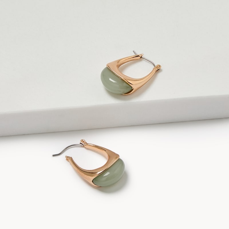 Wide Oval Hoop Earrings