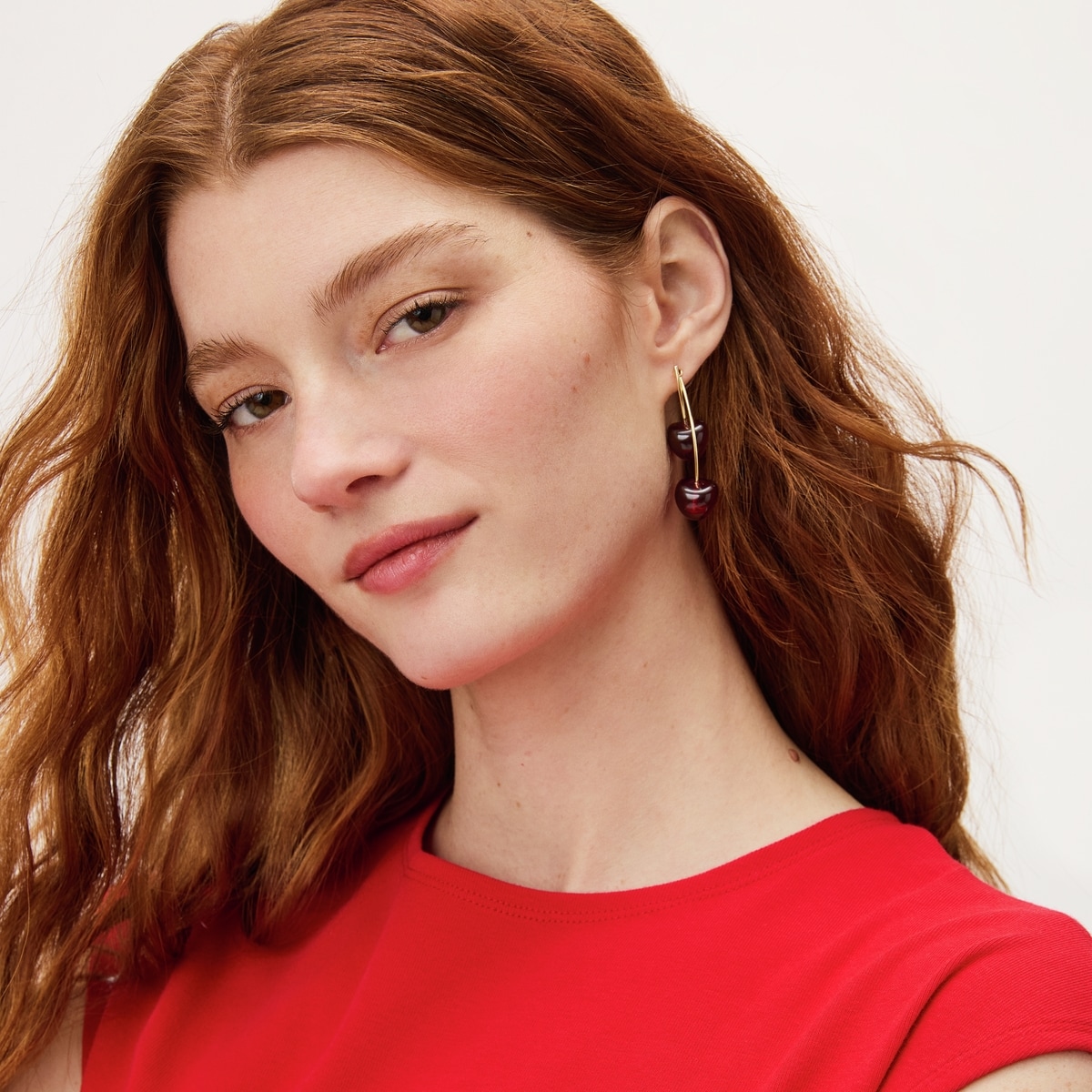 Cherry Earrings - Red