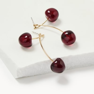 Cherry Earrings - Red