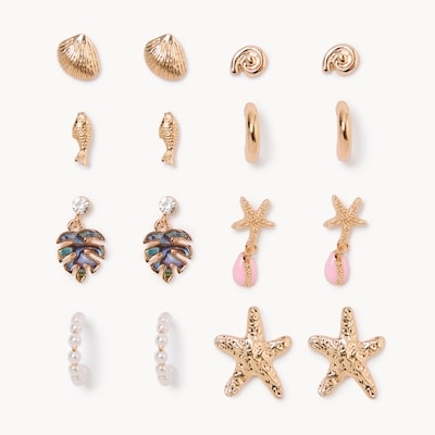 8-Pack Ocean Earrings - Multi