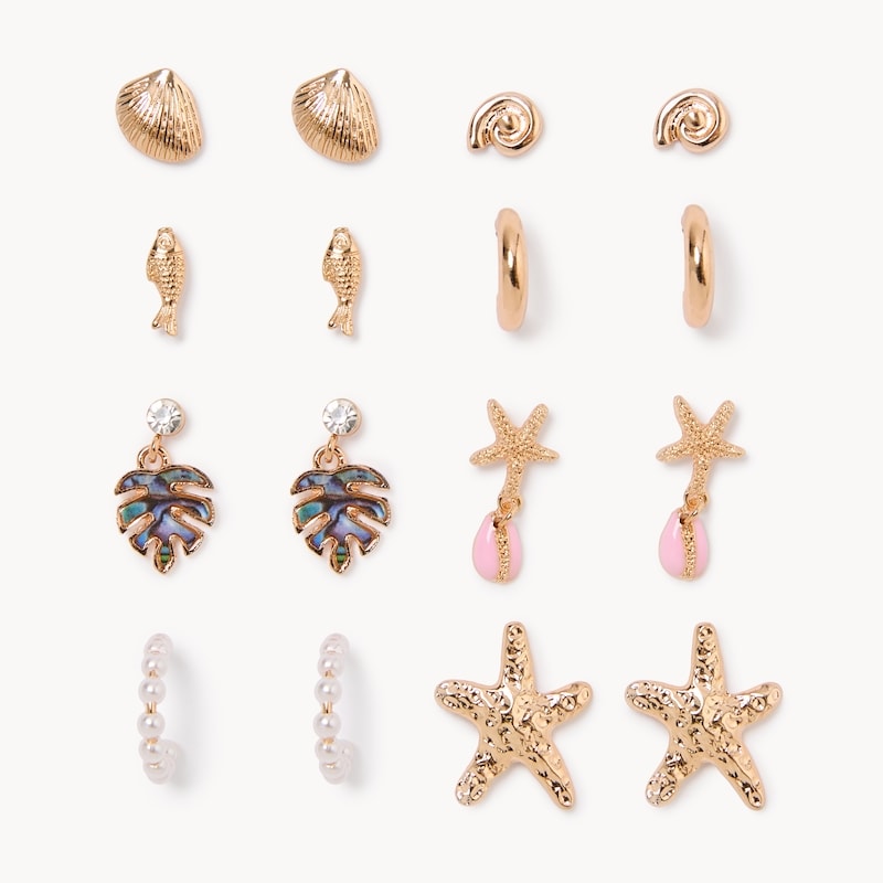 8-Pack Ocean Earrings