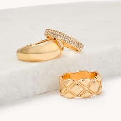 Joe Fresh 3-Piece Crystal Ring Set 3 ea, $4.67/1ea