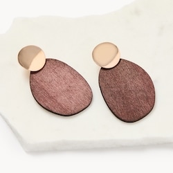 Joe Fresh Boucles d’oreilles plates en bois 1 ea, 12,00 $/1ch