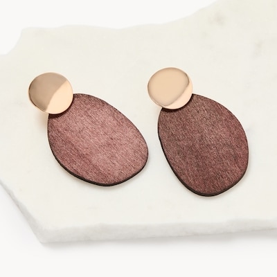 Joe Fresh Boucles d’oreilles plates en bois 1 ea, 12,00 $/1ch