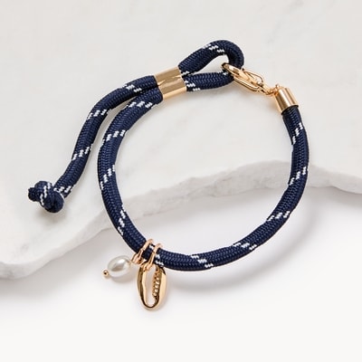 Bracelet à pendentif avec coquillage - Marine