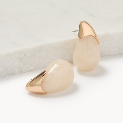 Boucles d’oreilles en forme de larme nacrée - Ivoire