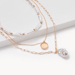 Joe Fresh 3-Piece Pearl Chain Necklace Set 1 ea, $22.00/1ea
