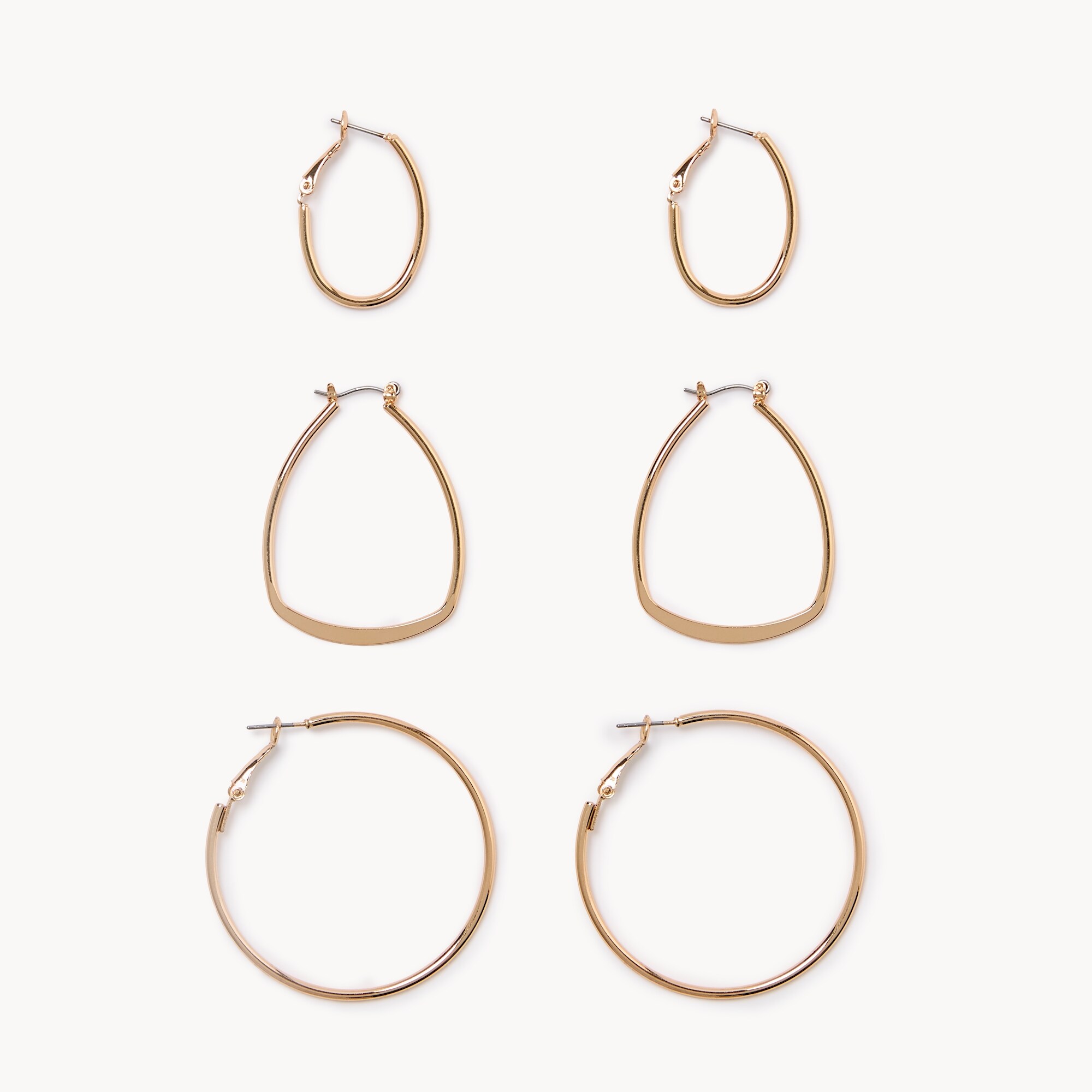 3-Pack Hoop Earrings