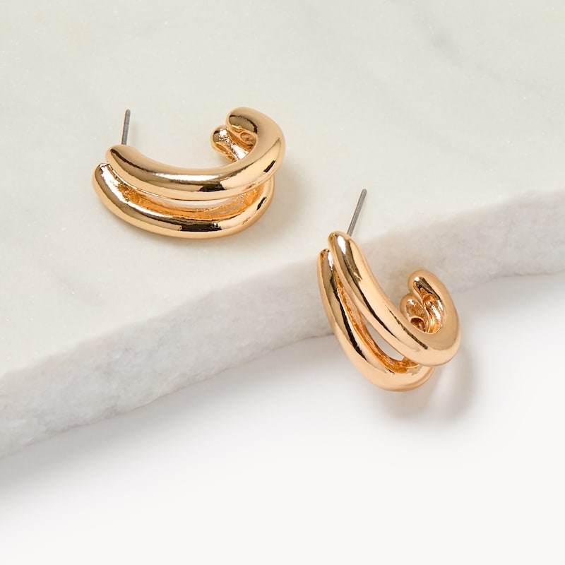 Double Open-Hoop Earrings