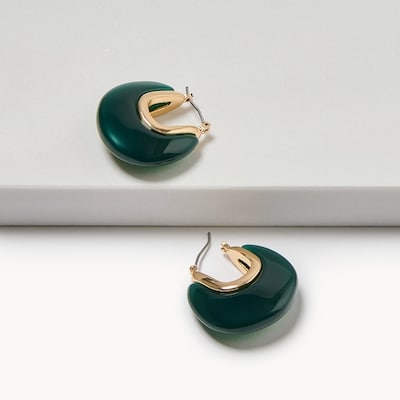Hoop Earrings - Green