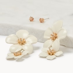 Joe Fresh 2-Pack Stud and Flower Drop Earrings 1 ea, $15.00/1ea