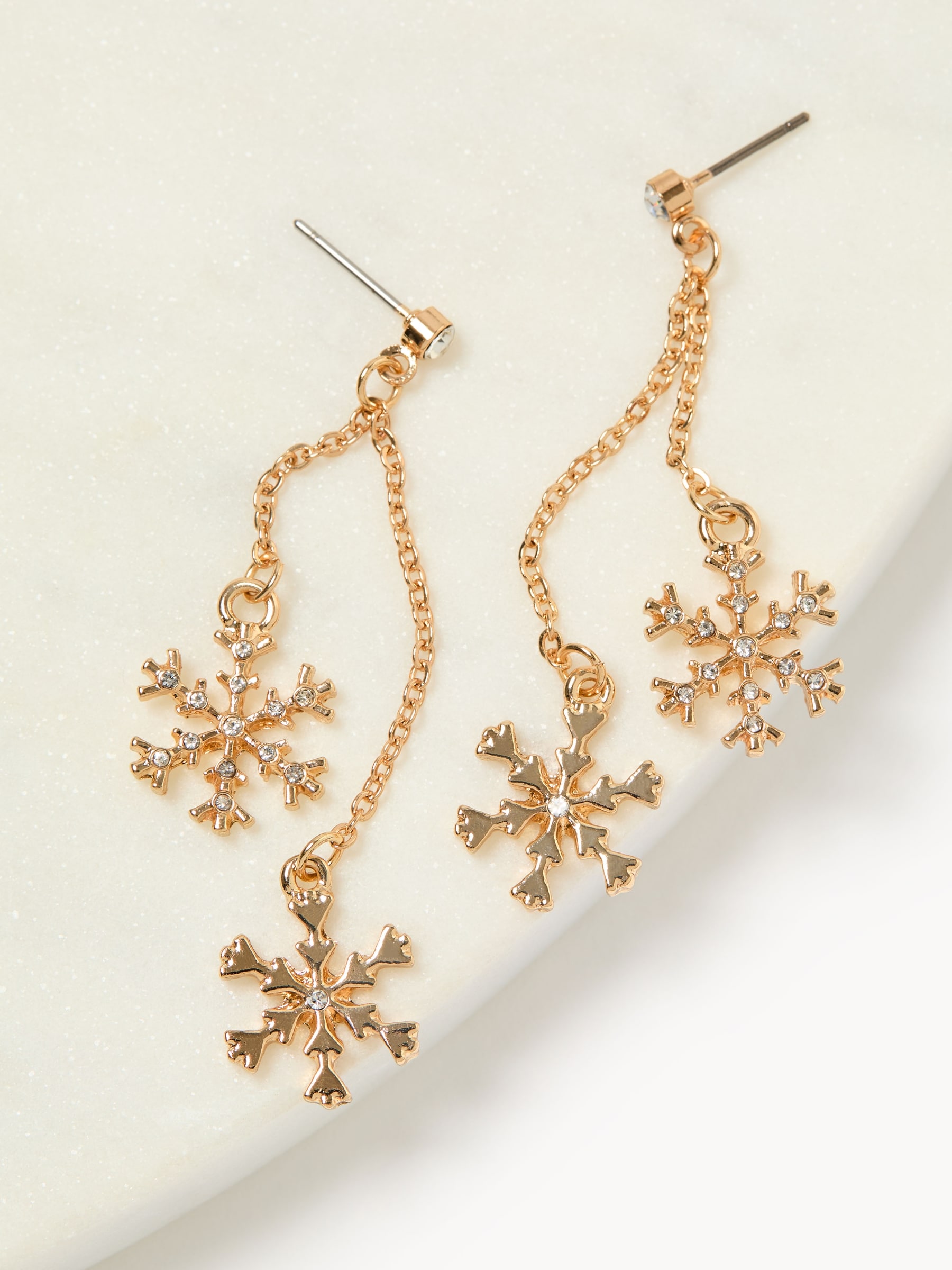 Pendants d’oreilles de flocons en cascade
