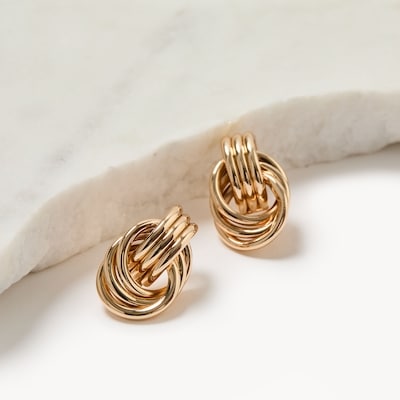 Statement Doorknocker Earrings - Gold