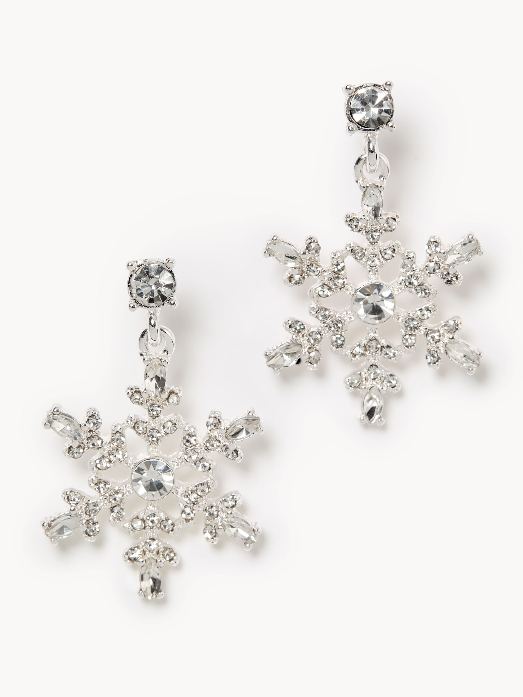 Pendants d’oreilles flocon en pierres du Rhin