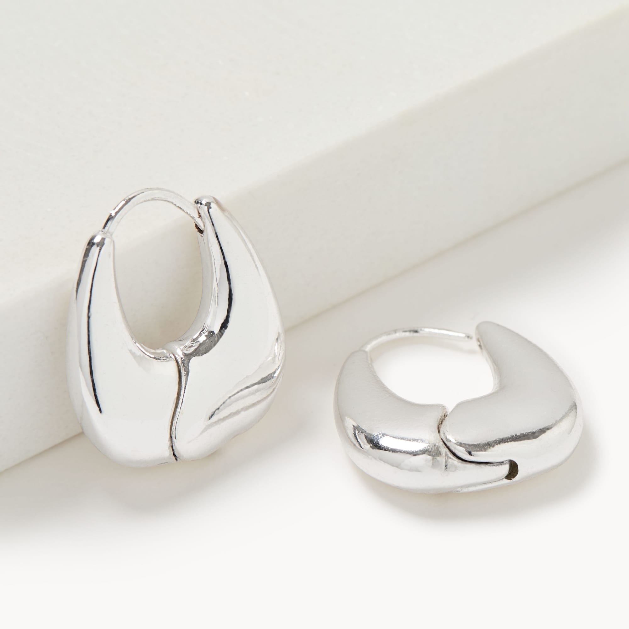 Bold Silver Hoop Earrings