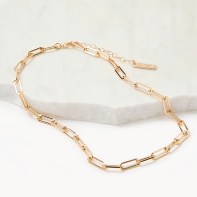 Gold Chain Link Necklace - Gold