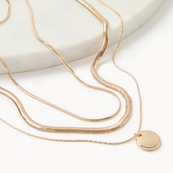 Joe Fresh 3-Piece Layered Snake Chain Necklace 3 ea, $7.33/1ea