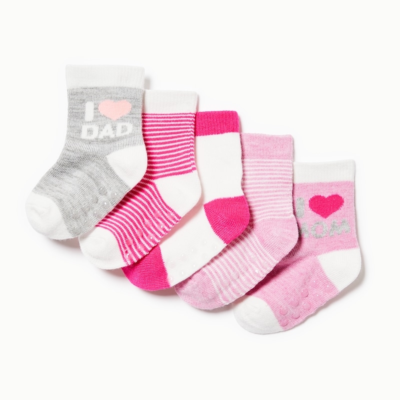 Baby Girls' 5-Pack Crew Socks