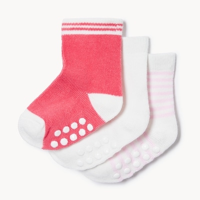 Joe Fresh Ens. de 3 paires de chaussettes tube, bébés filles 1 ea, 6,00 $/1ch