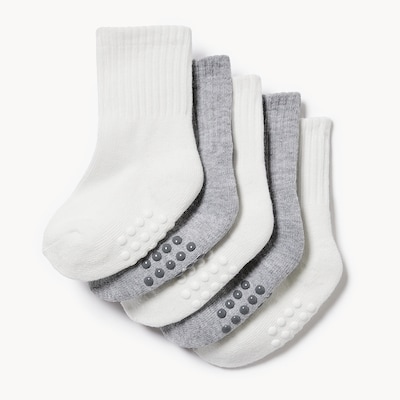 Ens. de 5 paires de chaussettes tube pour bébés - Blanc