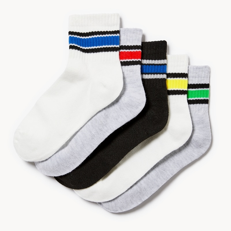 Kid Boys' 5-Pack Quarter-Crew Socks