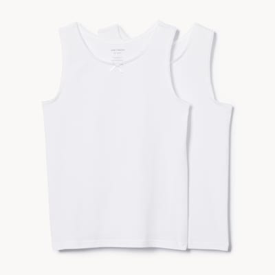Kid Girls' 2-Pack Undershirt - White