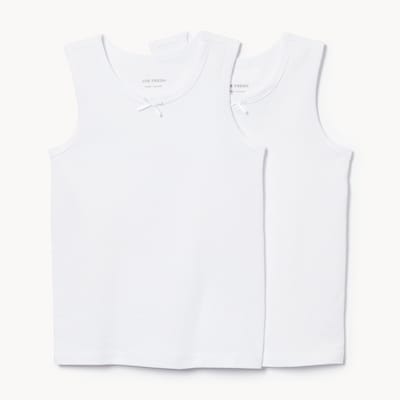 Toddler Girls' 2-Pack Undershirt - White