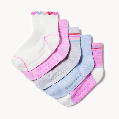 Joe Fresh Toddler Girls' 5-Pack Quarter-Crew Socks 1 ea, $10.00/1ea