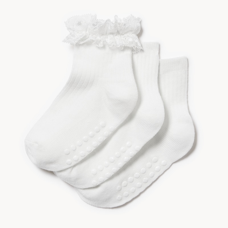 Toddler Girls' 3-Pack Quarter-Crew Socks