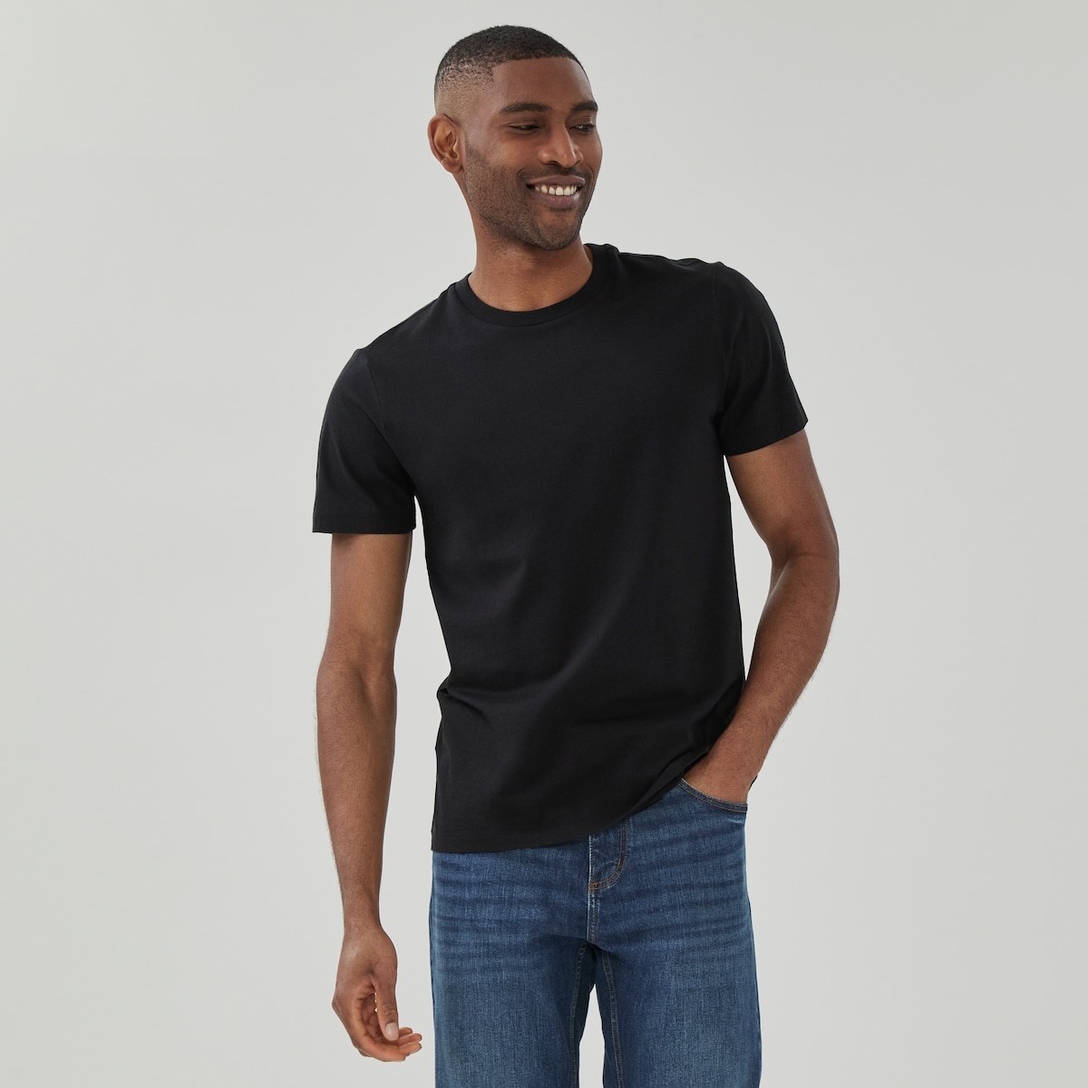 Men's Organic Cotton Crew Neck T-Shirt - Black